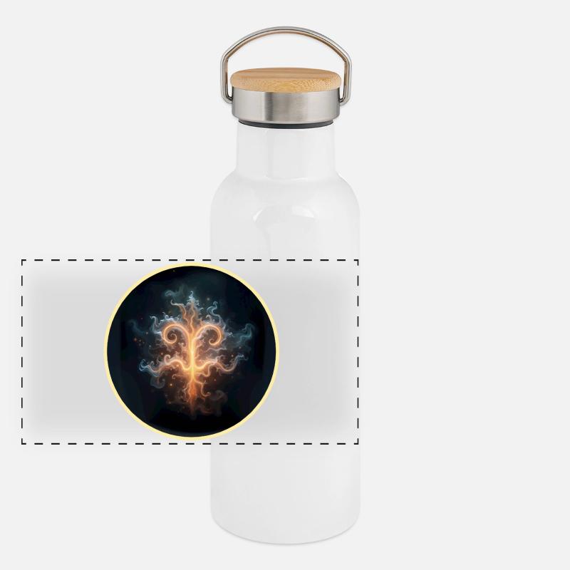 En symbole Gourde isotherme avec bouchon en bambou