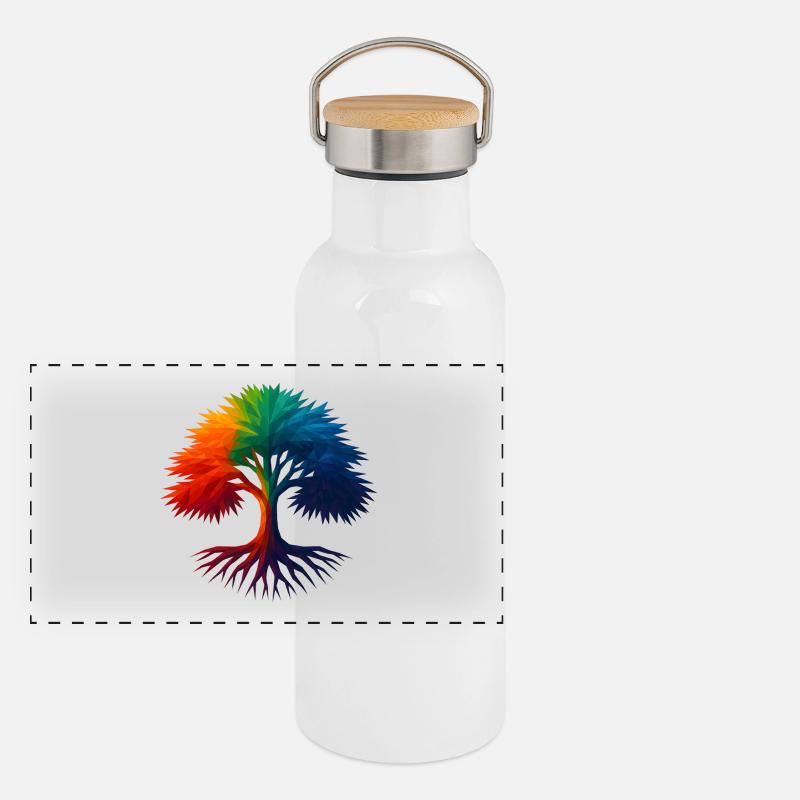 WPAP Stil - Eibe Panorama Thermosflasche mit Bambusdeckel