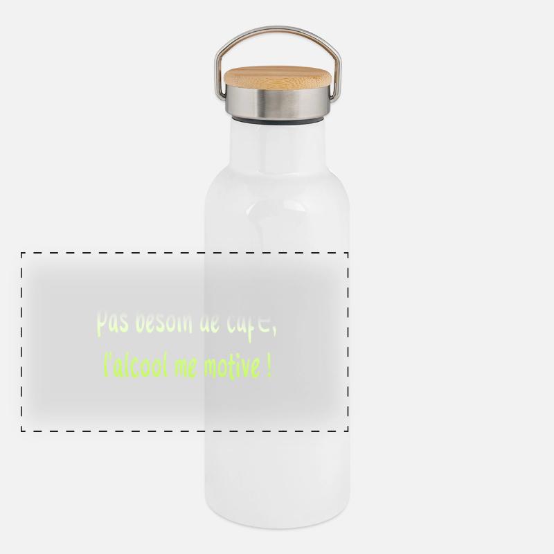 Daddy Humor Joke Fermented Grape Funny Panoramic Thermal Bottle with Bamboo Lid