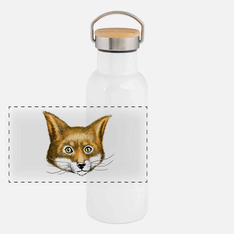 Fox le renard Gourde isotherme avec bouchon en bambou