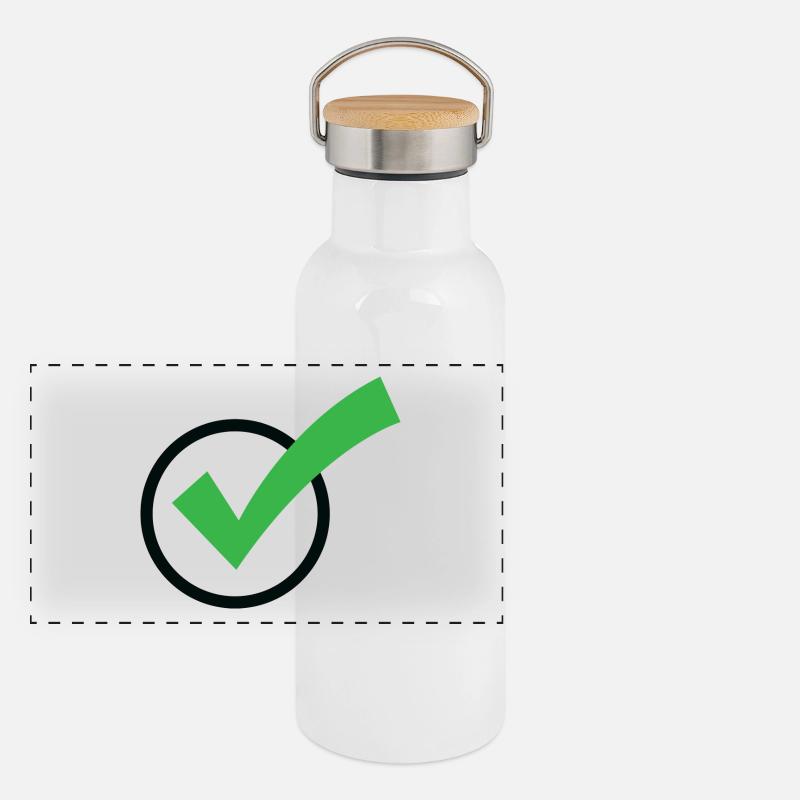 Ein Häkchen Panorama Thermosflasche mit Bambusdeckel