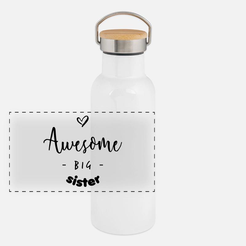 Awesome BIG Sister Gourde isotherme avec bouchon en bambou