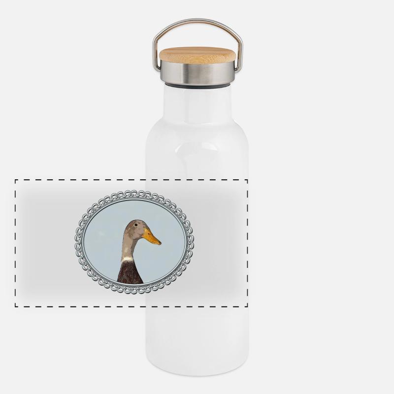 Running in the frame Panoramic Thermal Bottle with Bamboo Lid