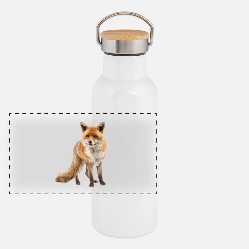 Fox Panoramic Thermal Bottle with Bamboo Lid