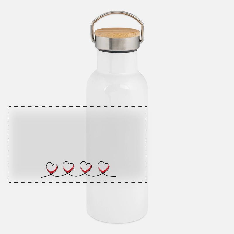 heart Panoramic Thermal Bottle with Bamboo Lid