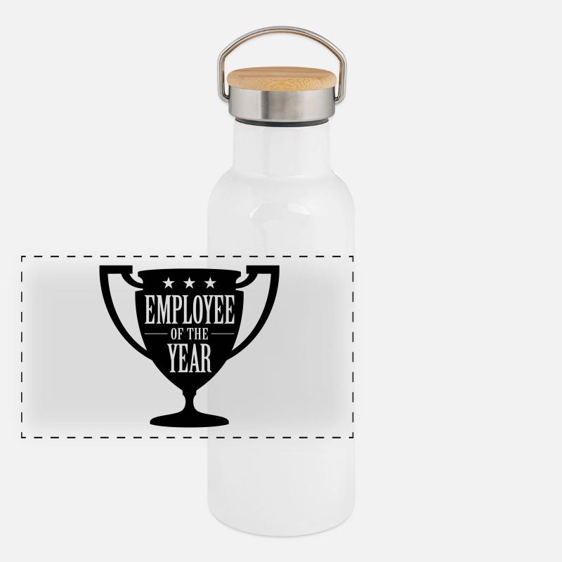 Mitarbeiter des Jahres! Panorama Thermosflasche mit Bambusdeckel