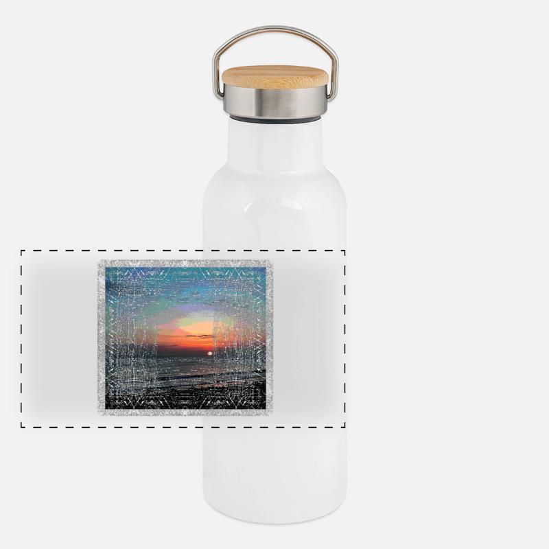 Mer Gourde isotherme avec bouchon en bambou