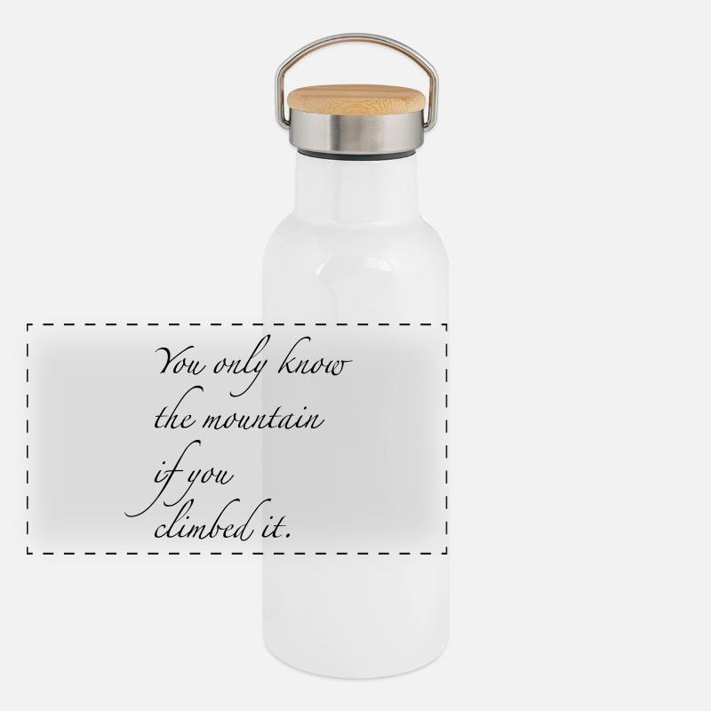 Panorama Thermosflasche mit Bambusdeckel