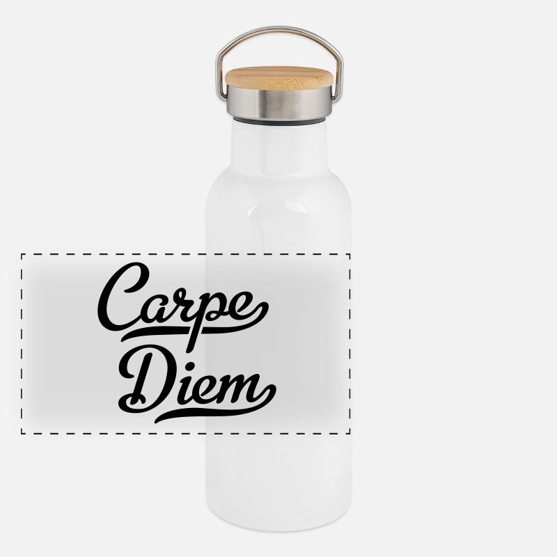 Carpe Diem Panorama Thermosflasche mit Bambusdeckel