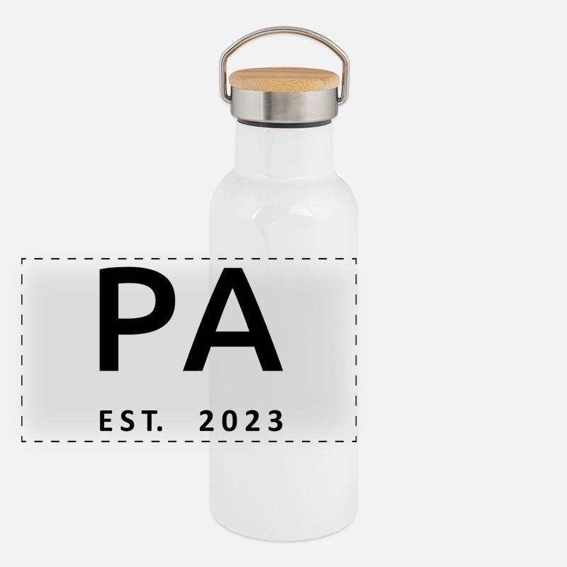 PA Est. 2023 Graduate Physician Assistant Geschenk Panorama Thermosflasche mit Bambusdeckel