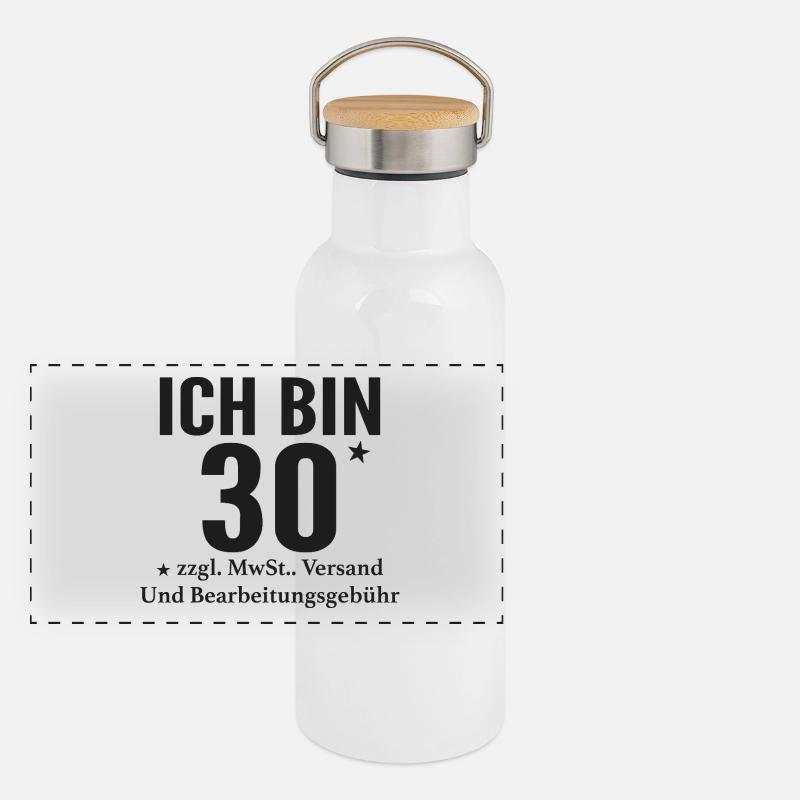 J’ai 30+ drôles de paroles pour les gens cool Gourde isotherme avec bouchon en bambou