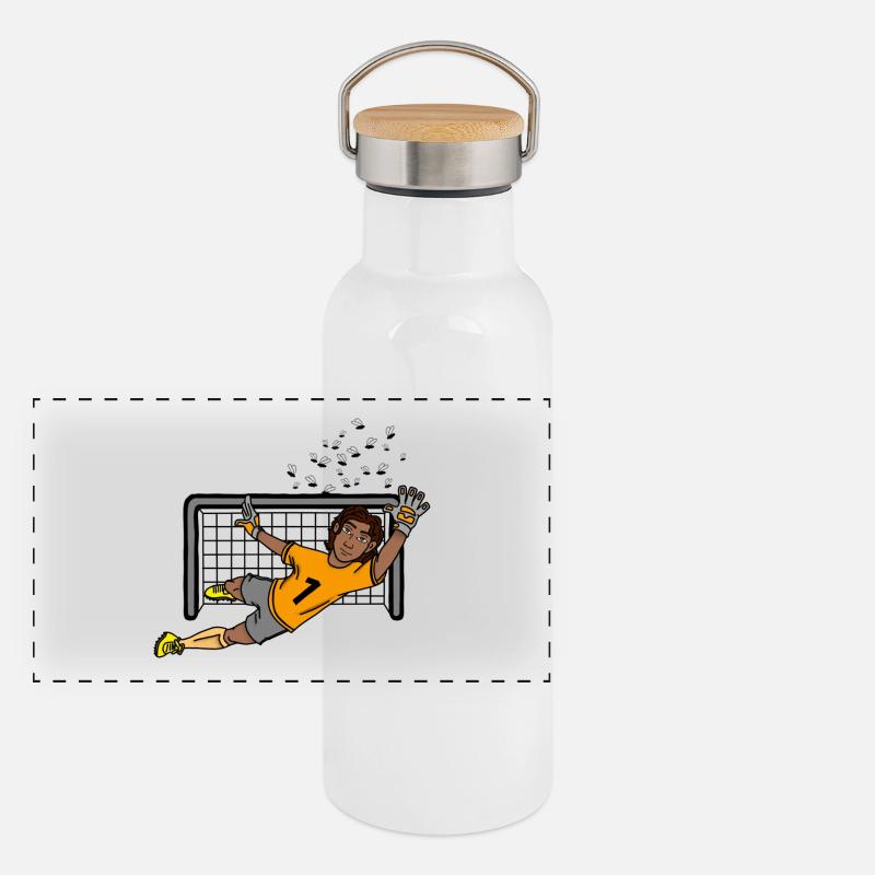 Panorama Thermosflasche mit Bambusdeckel
