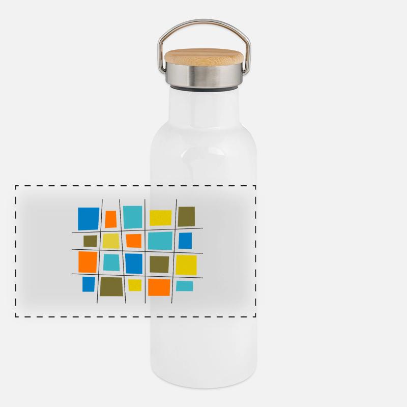 Patchwork coloré par Cean Gourde isotherme avec bouchon en bambou