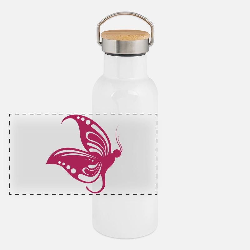 Panorama Thermosflasche mit Bambusdeckel