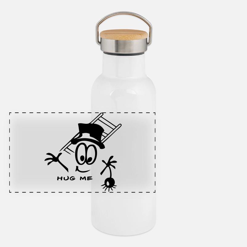 Schornsteinfeger Glücksbringer Panorama Thermosflasche mit Bambusdeckel