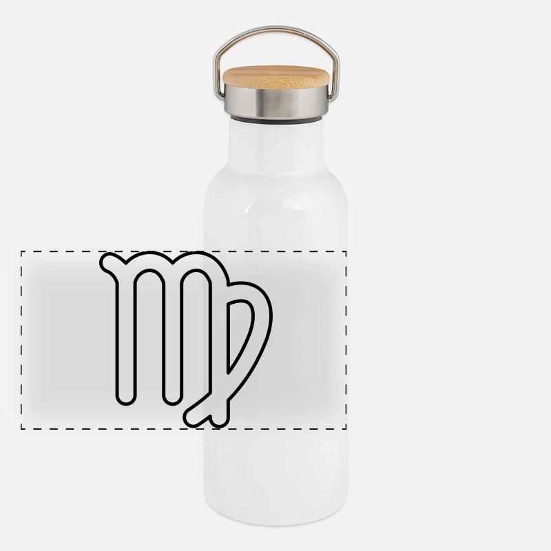 Virgo zodiac constellation zodiac sign Panoramic Thermal Bottle with Bamboo Lid
