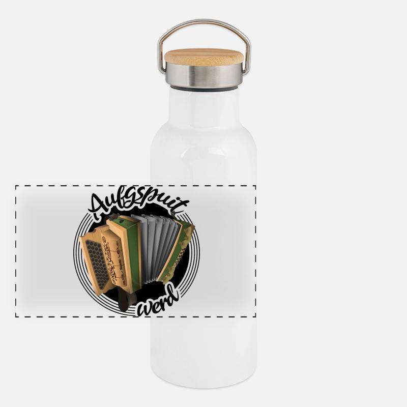 Harmonika - Aufgspuit werd | ZiachON! Panorama Thermosflasche mit Bambusdeckel