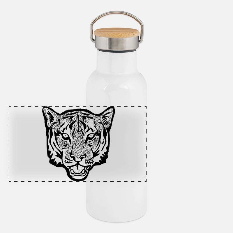 Gourde isotherme avec bouchon en bambou