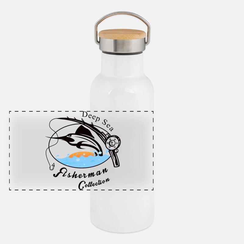 Pêcheurs en haute mer Gourde isotherme avec bouchon en bambou