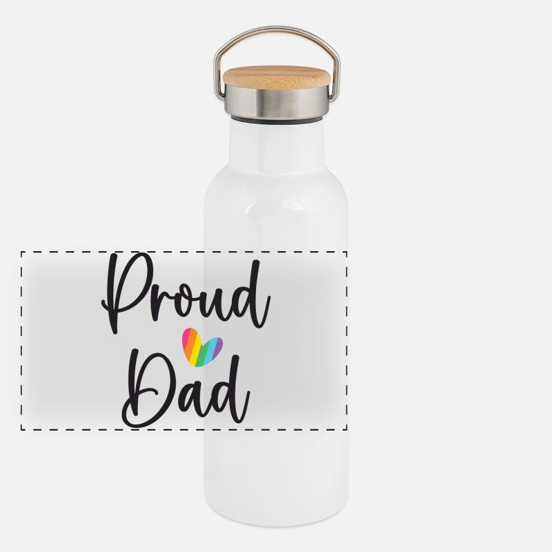 Papa fier Gourde isotherme avec bouchon en bambou