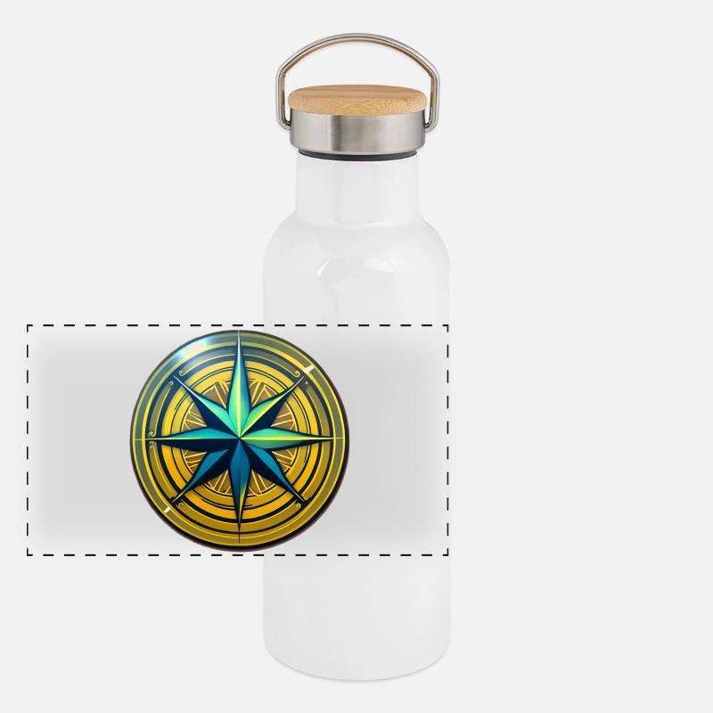 Panorama Thermosflasche mit Bambusdeckel