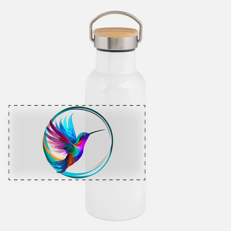 Hummingbird Panoramic Thermal Bottle with Bamboo Lid