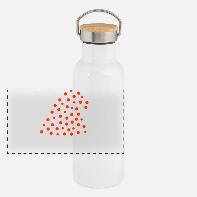 Chapeau de Noël - à pois Gourde isotherme avec bouchon en bambou