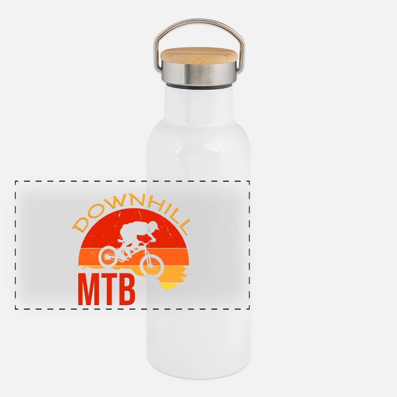Downhill Panorama Thermosflasche mit Bambusdeckel