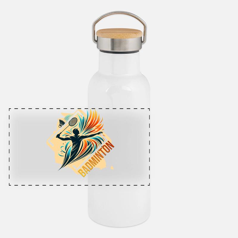 Panorama Thermosflasche mit Bambusdeckel