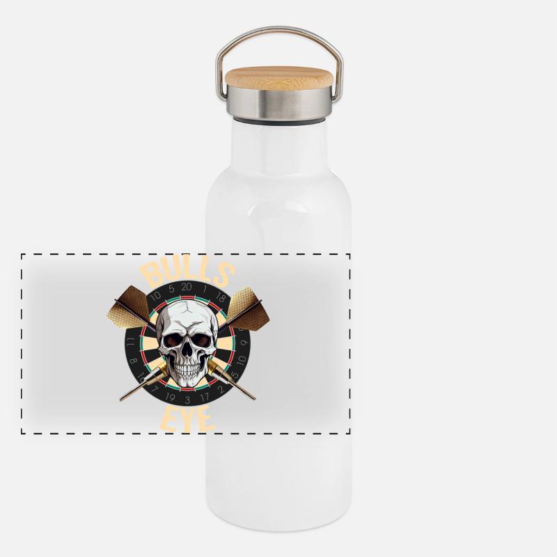 Bulls Eye Panorama Thermosflasche mit Bambusdeckel