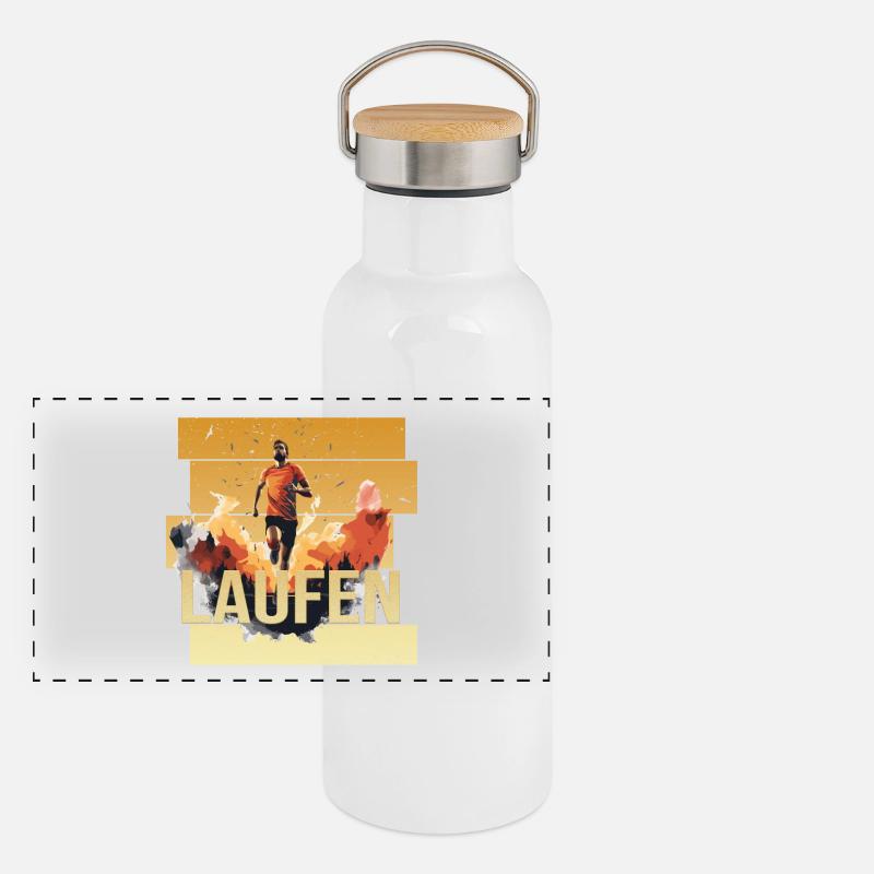 Laufen Panorama Thermosflasche mit Bambusdeckel