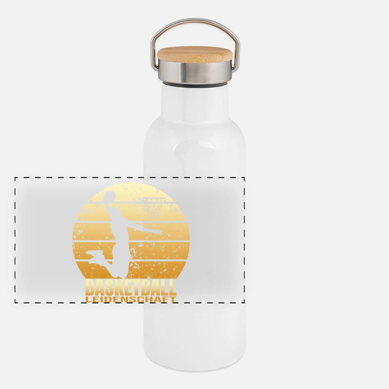 Panorama Thermosflasche mit Bambusdeckel