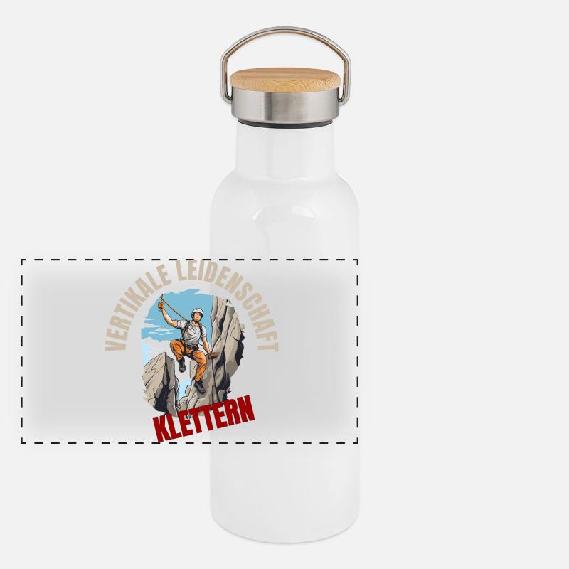 Panorama Thermosflasche mit Bambusdeckel