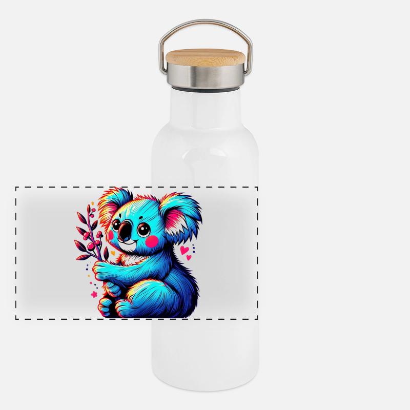 Koala Panoramic Thermal Bottle with Bamboo Lid