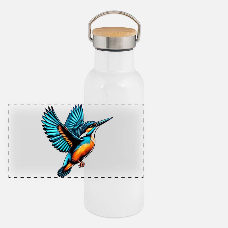 Panorama Thermosflasche mit Bambusdeckel