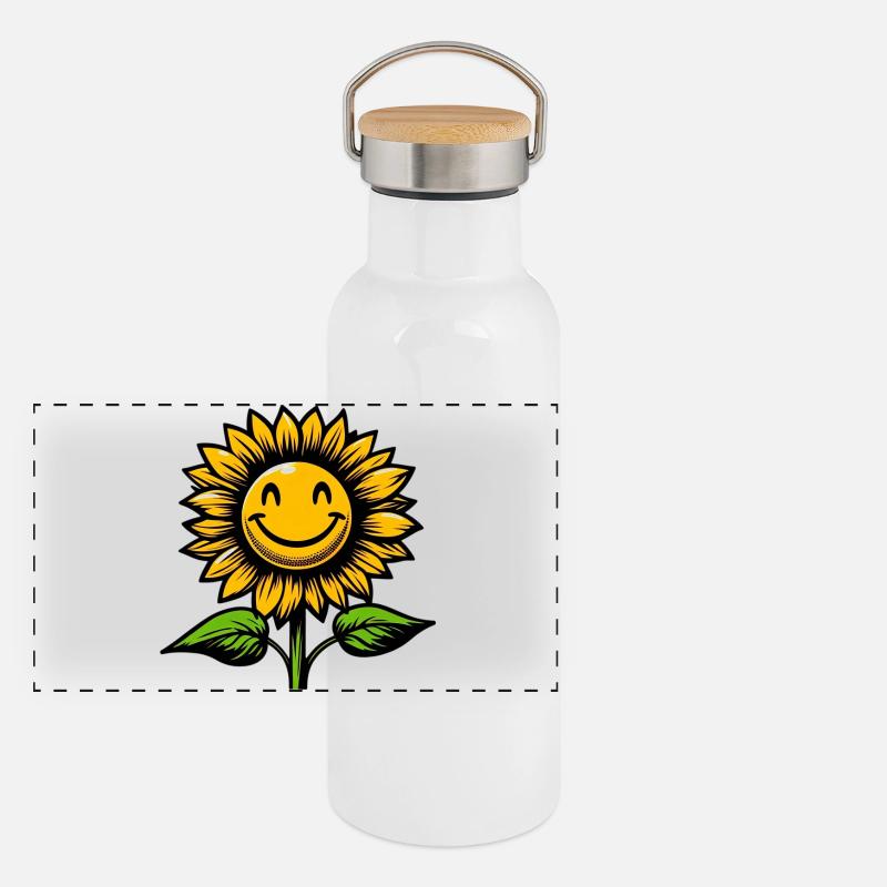 Tournesol Gourde isotherme avec bouchon en bambou
