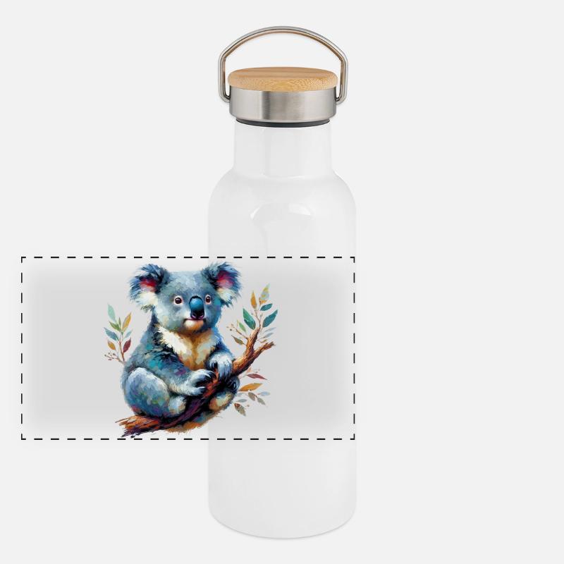 Koala Panoramic Thermal Bottle with Bamboo Lid