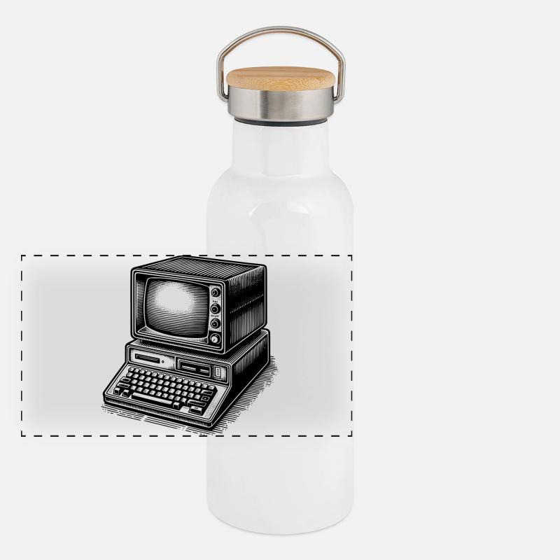 Panorama Thermosflasche mit Bambusdeckel