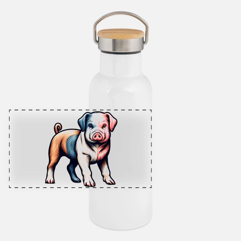 Moi plus faible Gourde isotherme avec bouchon en bambou