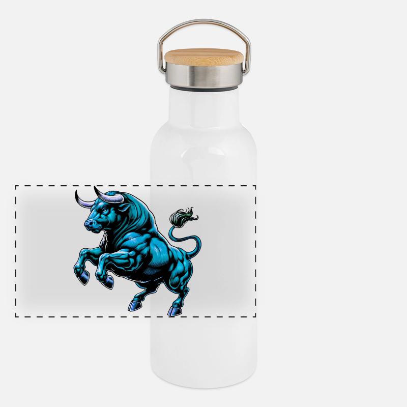 Taureau Gourde isotherme avec bouchon en bambou