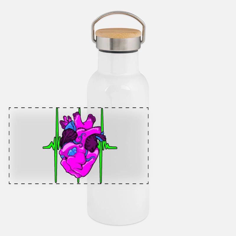 Beastly Beat Panorama Thermosflasche mit Bambusdeckel