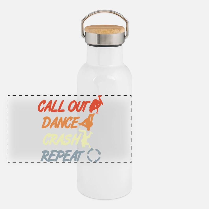 Citation de breakdance vintage Gourde isotherme avec bouchon en bambou