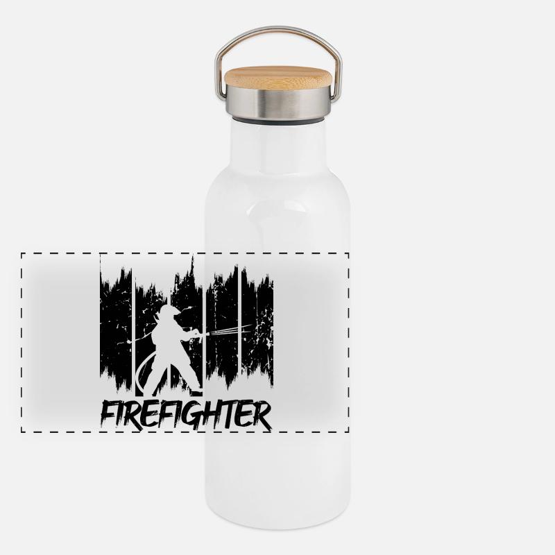 Panorama Thermosflasche mit Bambusdeckel