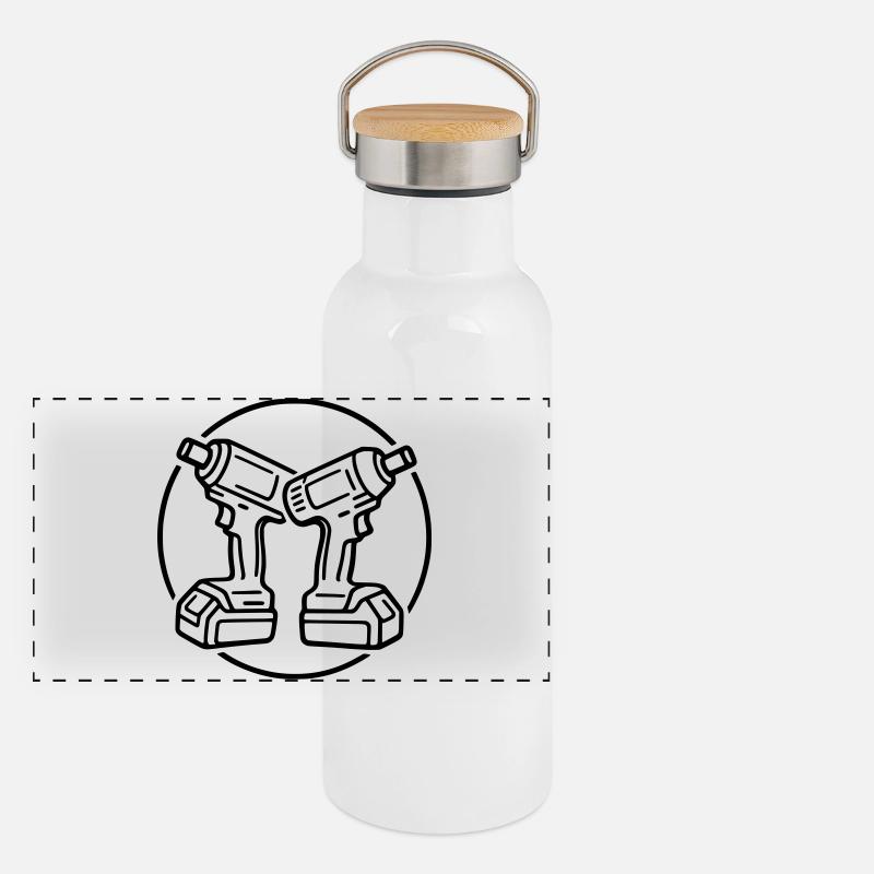 Panorama Thermosflasche mit Bambusdeckel