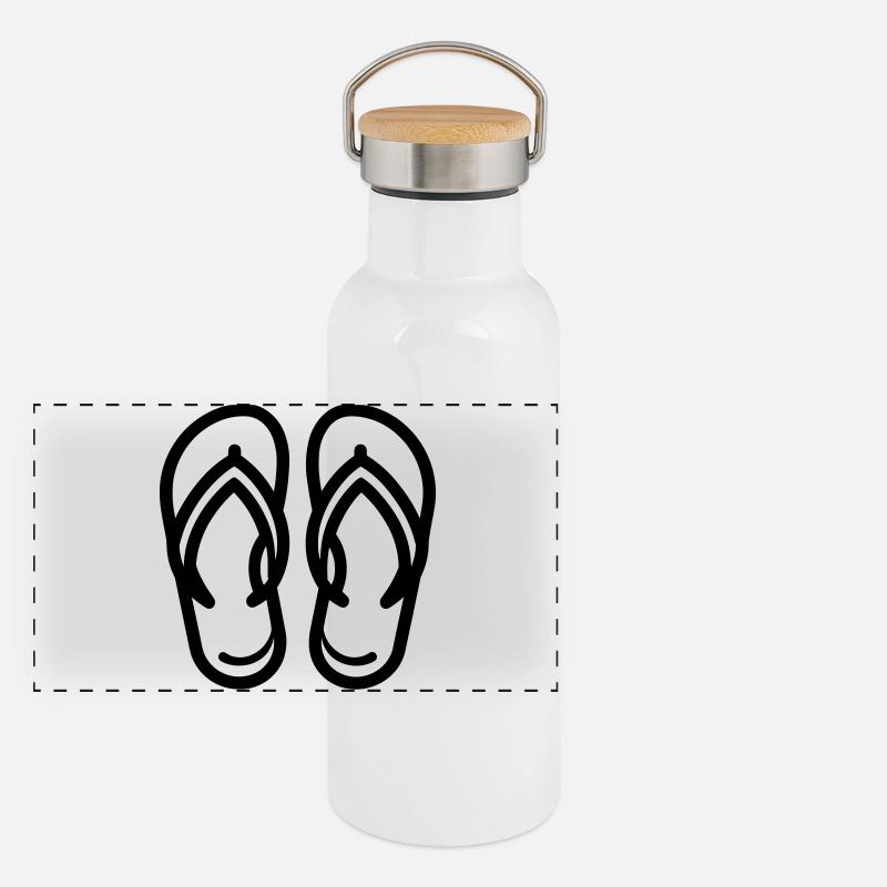 Panorama Thermosflasche mit Bambusdeckel