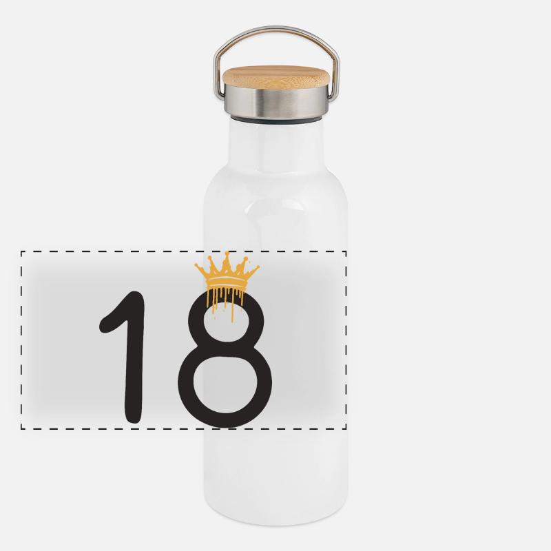 18 Gourde isotherme avec bouchon en bambou