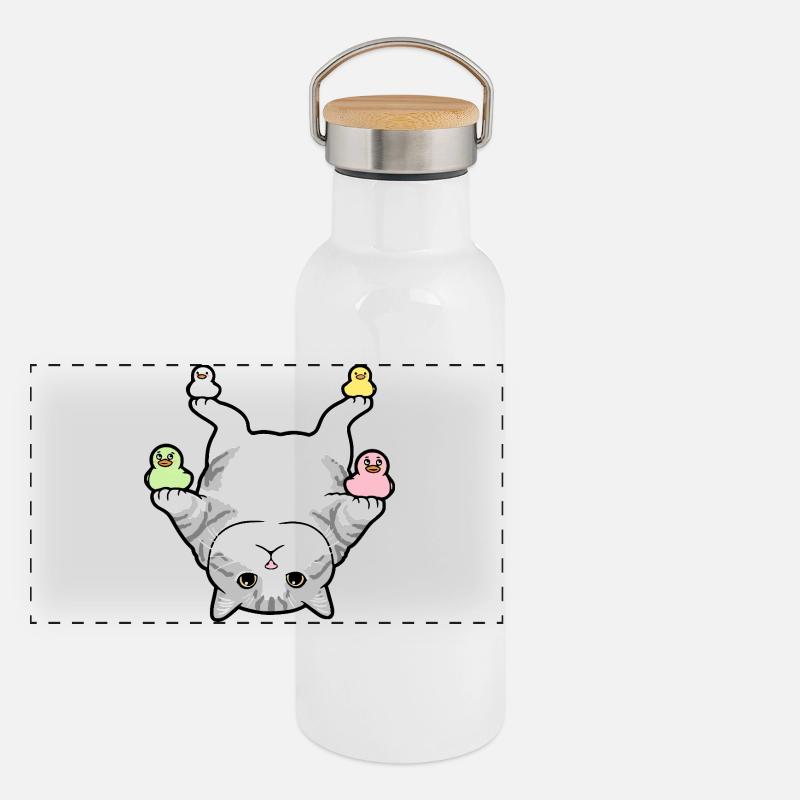 Cirque Chatatouille Gourde isotherme avec bouchon en bambou