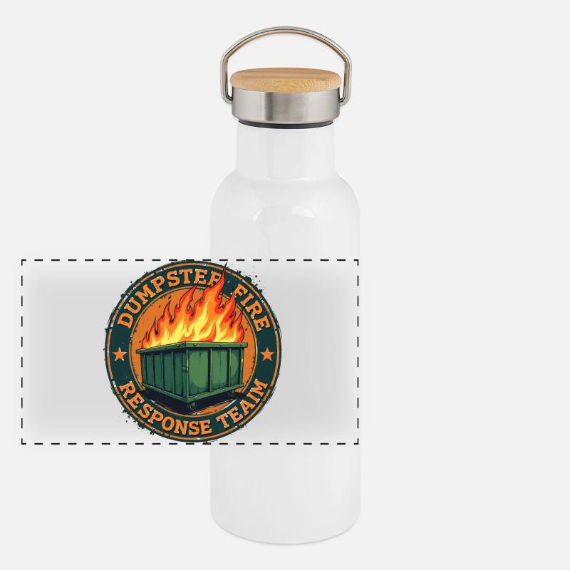 dumpster fire - response team Gourde isotherme avec bouchon en bambou