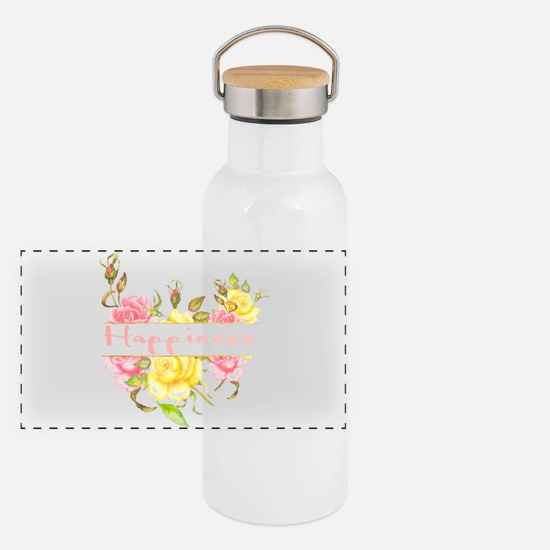 Happiness Panoramic Thermal Bottle with Bamboo Lid
