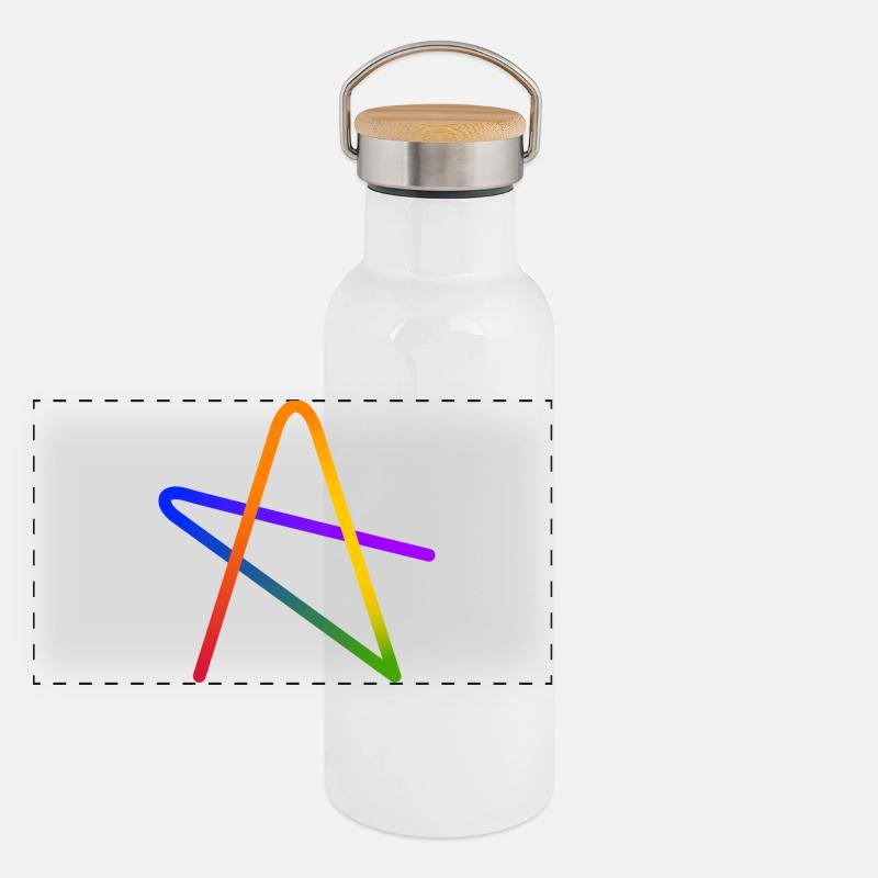 Arc-en-ciel Un cadeau d’étoile Gourde isotherme avec bouchon en bambou